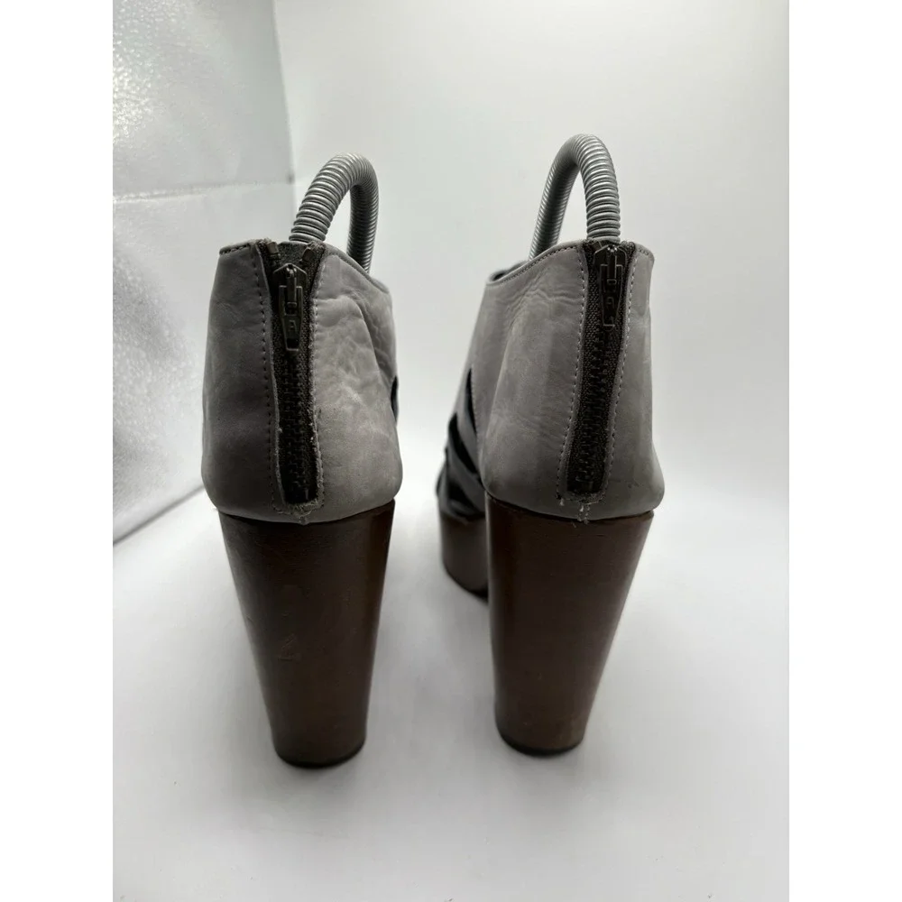 Robert Clergerie Diplo platform‎ Heeled sandals Gray Paris Shoes Size 8